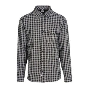 Trespass Mens Participate Checked Cotton Shirt / Black